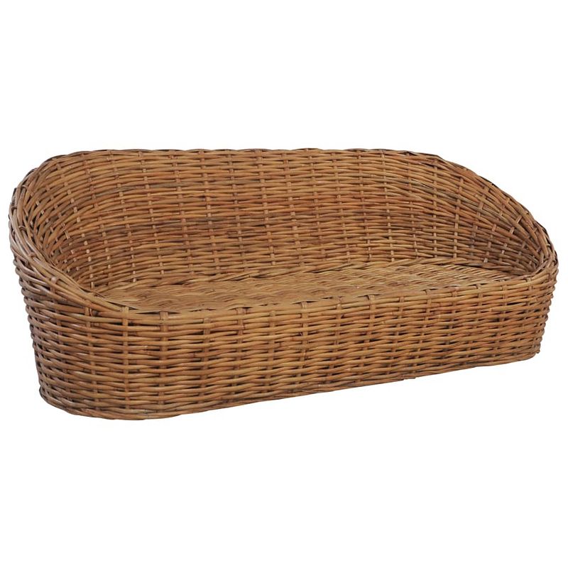 Foto van The living store rattan 3-zitsbank - 200 x 70 x 76 cm - comfortabel en duurzaam