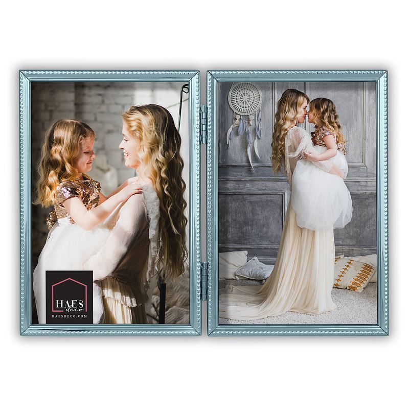 Foto van Haes deco - duo verzilverde fotolijst parma 2x 7x10 cm - dvp12410-1