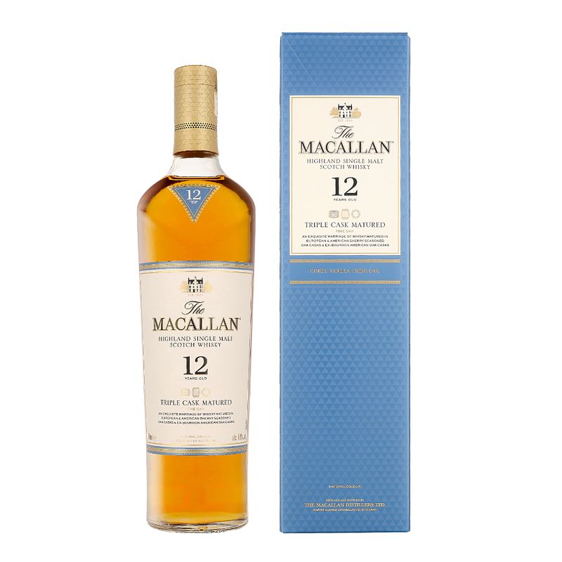 Foto van The macallan 12 years triple cask 70cl whisky + giftbox