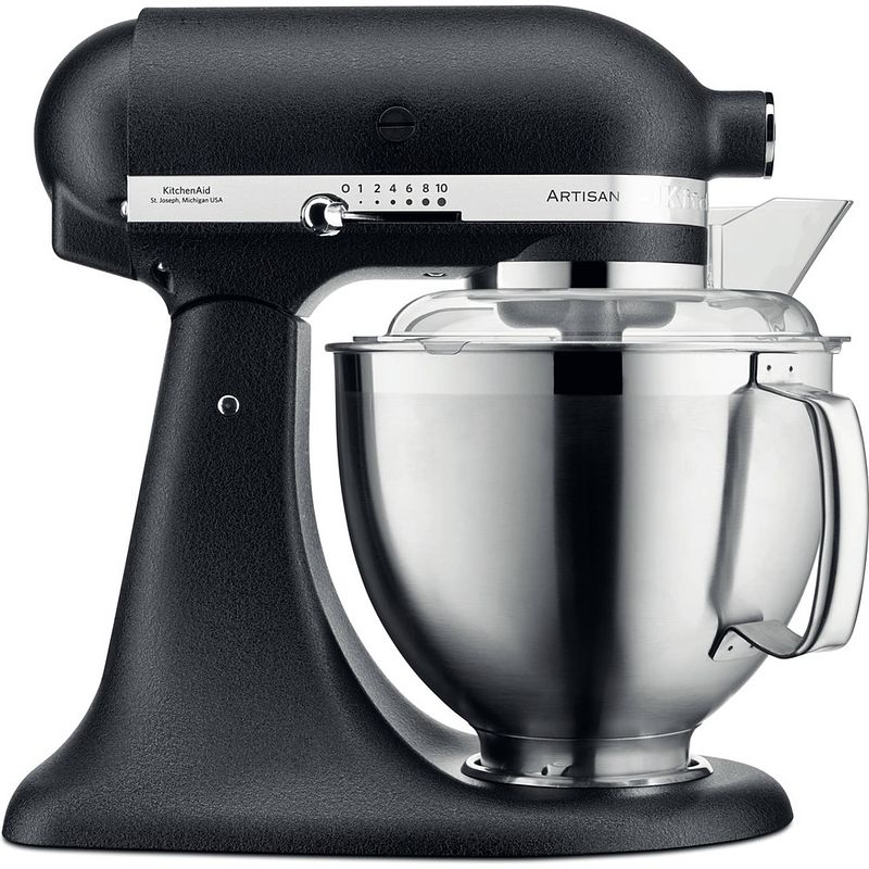 Foto van Kitchenaid artisan 5ksm185psebk keukenmachine 300 w 4,8 l mat zwart