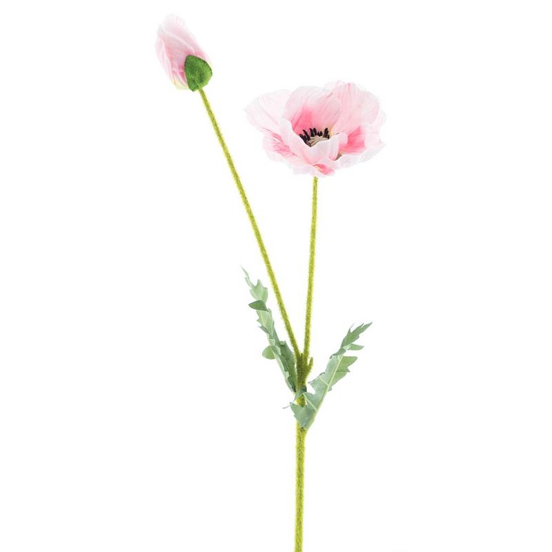 Foto van Nova nature - poppy spray soo pink 62 cm kunstbloemen