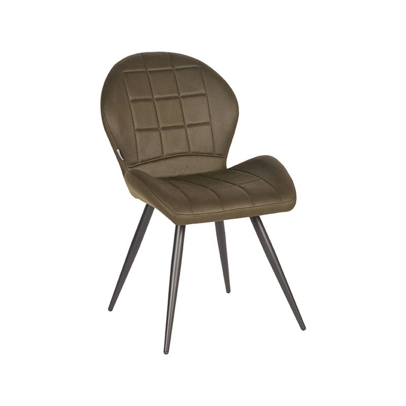 Foto van Label51 eetkamerstoel sil - army green - microfiber