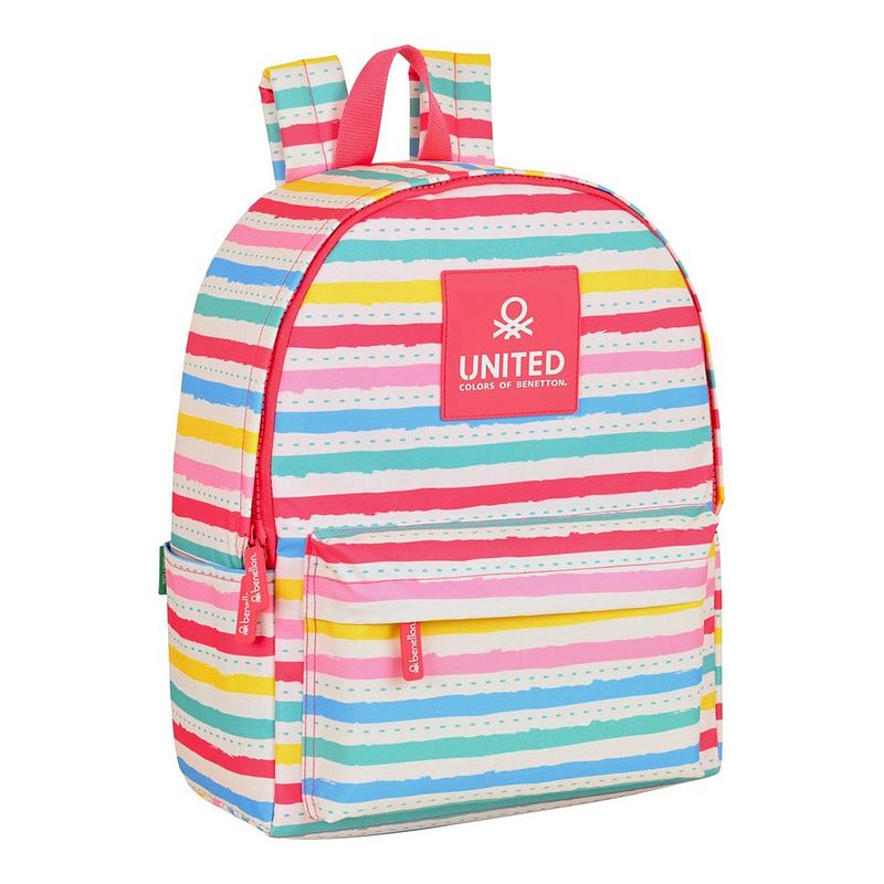 Foto van Laptoptas benetton stripes multicolour (31 x 40 x 16 cm)