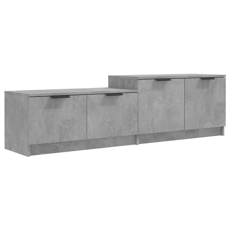 Foto van The living store tv-meubel betongrijs 158.5 x 36 x 45 cm - praktisch en stevig meubel van bewerkt hout