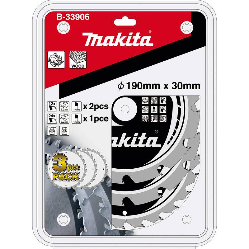 Foto van Makita b-33906 cirkelzaagbladset 190 x 30 x 1.4 mm 1 set(s)