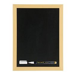Foto van Zwart krijtbord/schoolbord met 1 stift 30 x 40 cm - krijtborden