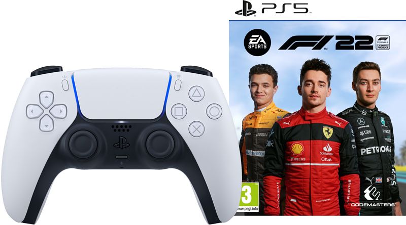 Foto van F1 22 ps5 + sony playstation 5 dualsense wit