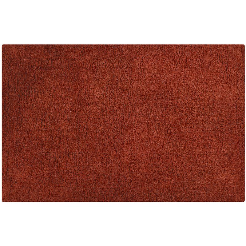 Foto van Msv badkamerkleedje/badmat voor de vloer - terracotta - 45 x 70 cm - badmatjes