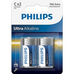 Foto van Philips batterijen c/lr14 ultra alkaline 2 stuks