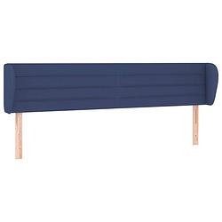 Foto van Vidaxl hoofdbord met randen 183x23x78/88 cm stof blauw