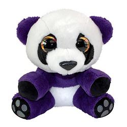 Foto van Lumo stars knuffelpanda mama 24 cm wit/paars