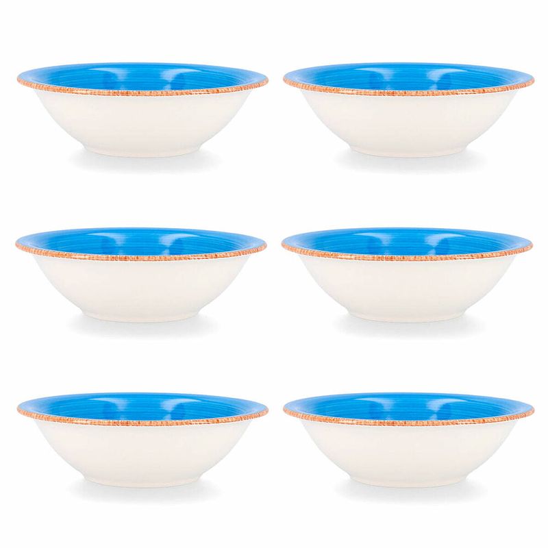 Foto van Kom quid vita blauw keramisch 6 stuks (18 cm)