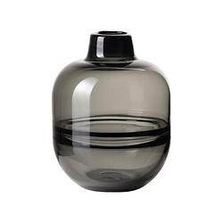 Foto van Gusta vaas glas met lijn ø12x19cm grijs