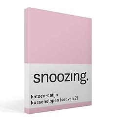 Foto van Snoozing - kussenslopen - set van 2 - katoen satijn - 40x60 - roze