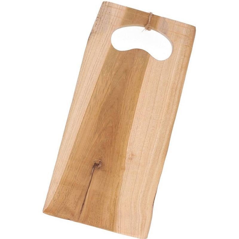 Foto van Houten serveerplank/tapasplank/serveerblad met handvat 42 cm - serveerplanken