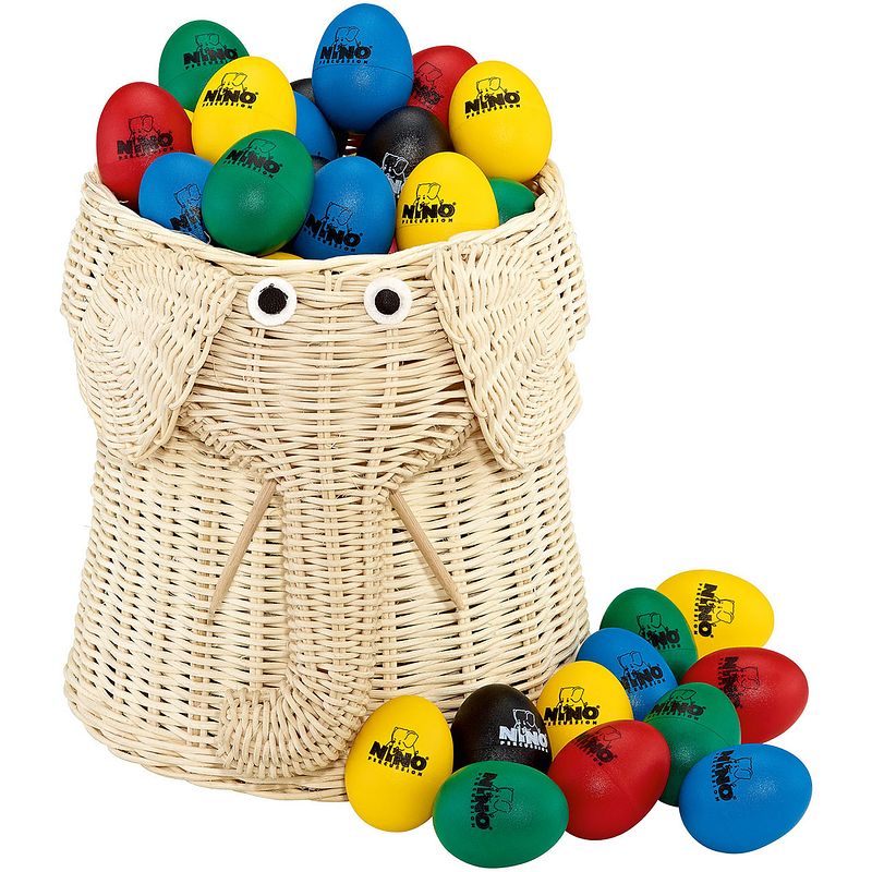 Foto van Nino percussion ve80-nino540 egg shaker assortiment 5 kleuren