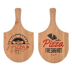 Foto van 2x stuks pizza bord/snijplank met handvat 53 cm van hout - snijplanken