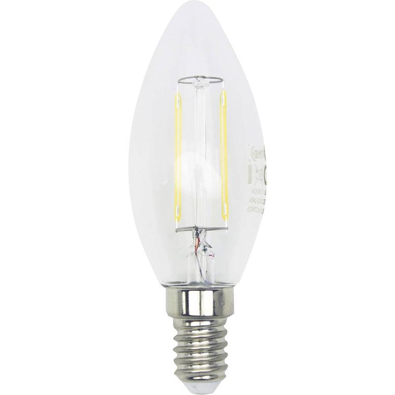 Foto van Lightme lm85264 led-lamp energielabel f (a - g) e14 kaars 4 w = 40 w warmwit (ø x l) 35 mm x 97 mm dimbaar, filament / retro-led 1 stuk(s)