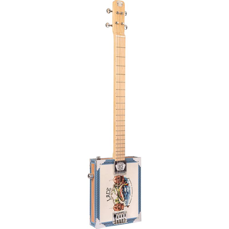 Foto van Lace cigar box guitar gone fishin' 4-string 4-snarige elektrische gitaar