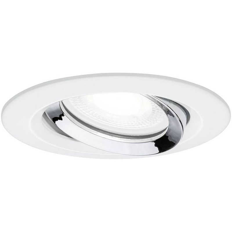 Foto van Paulmann nova plus inbouwlamp voor badkamer led gu10 6 w ip65 wit (mat), chroom