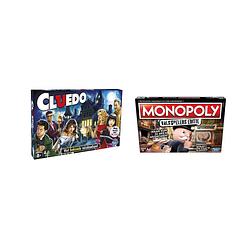 Foto van Spellenbundel - bordspellen - 2 stuks - cluedo & monopoly valsspelerseditie