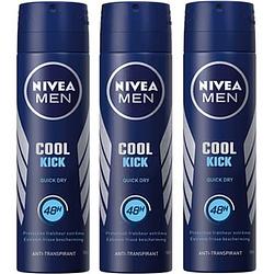 Foto van Nivea men cool kick antitranspirant 3 x 150ml bij jumbo