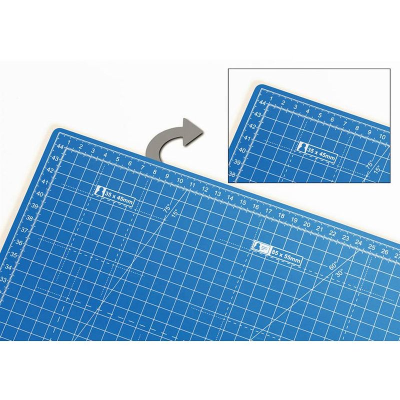 Foto van Dahle knife mat 45x60cm snijmat a2 blauw