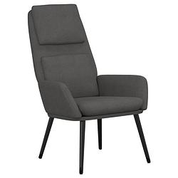 Foto van The living store fauteuil - relaxstoel - donkergrijs - 70 x 77 x 98 cm - schuim vulling