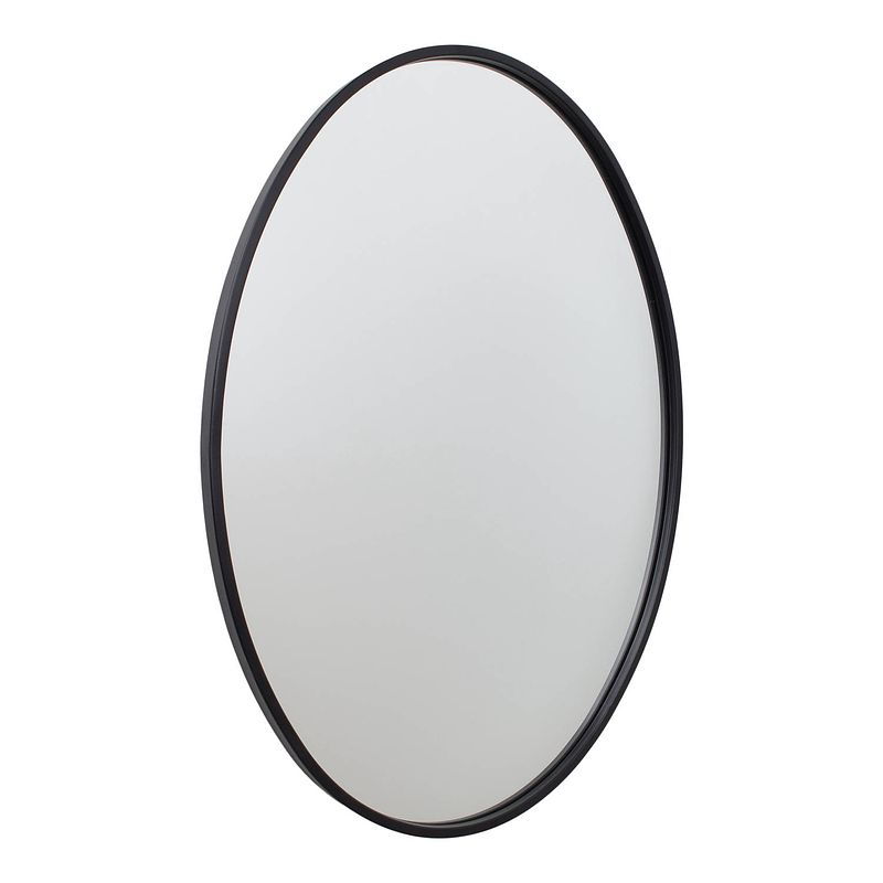 Foto van Fragix boston spiegel ovaal - zwart - metaal - 50x70
