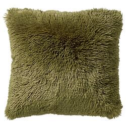 Foto van Dutch decor fluffy - sierkussen unikleur calliste green 60x60 cm - groen - groen