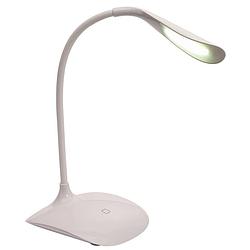 Foto van Witte bureaulamp/leeslamp met usb kabel 28 cm - tafellampen