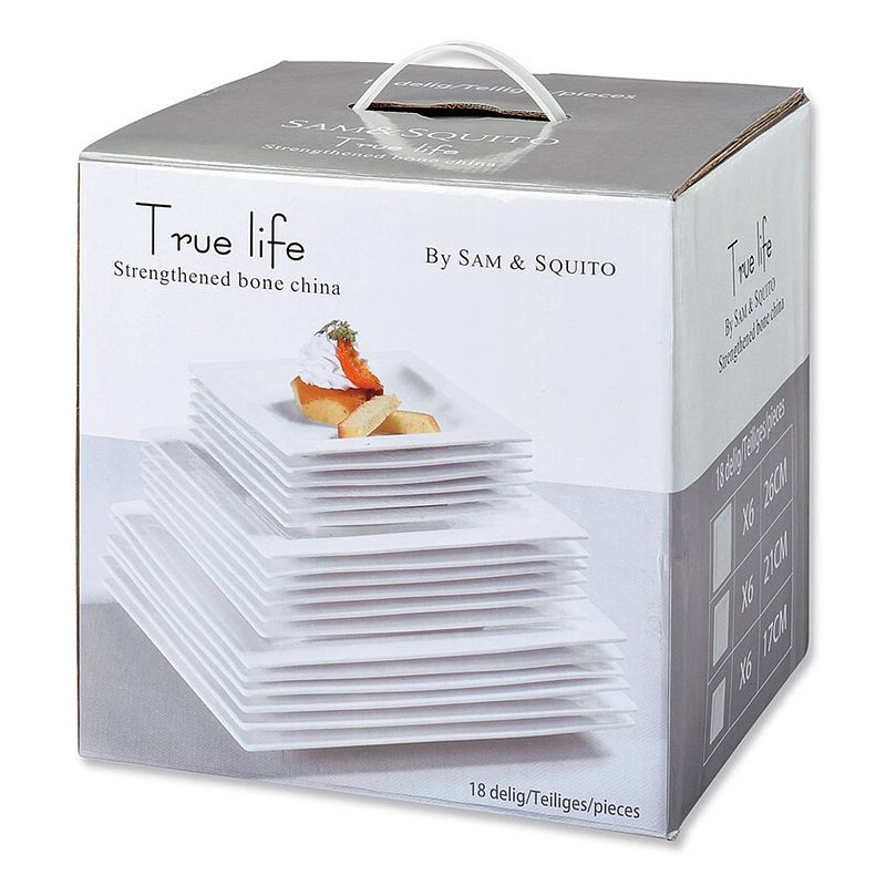 Foto van True life serviesset - wit - 18-delig - 6 persoons