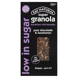 Foto van Eat natural super granola pure chocolade & hazelnoten 425g bij jumbo