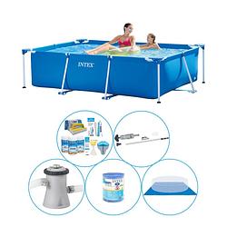 Foto van Intex frame pool rechthoekig 220x150x60 cm - 6-delig - zwembad inclusief accessoires