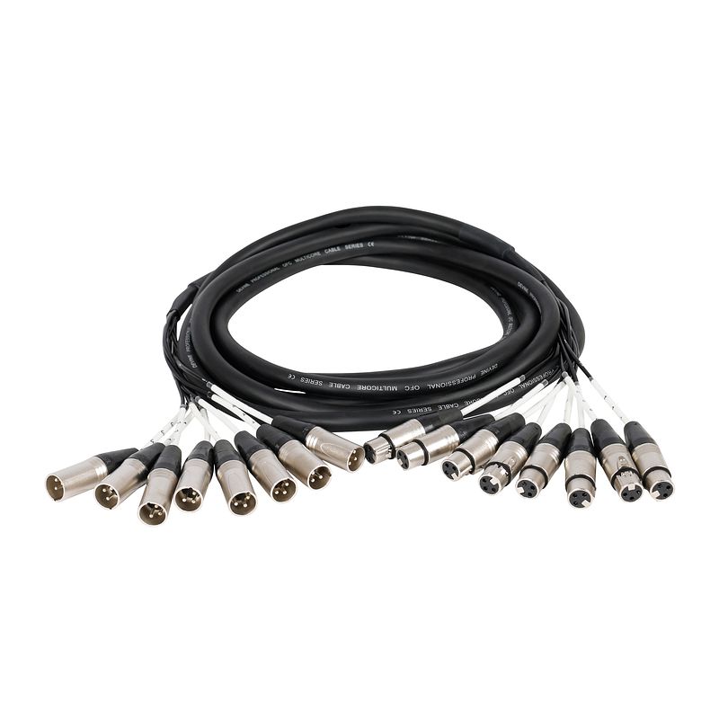 Foto van Devine mul002/5 multikabel 8x xlr-f naar 8x xlr-m 5m