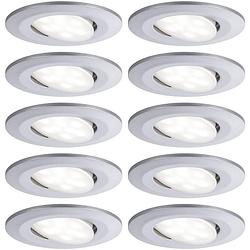 Foto van Paulmann calla led-inbouwlamp voor badkamer set van 10 stuks 60 w ip65 chroom (mat)