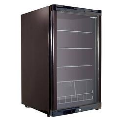 Foto van Husky kk110-bk-nl-hu - koelkast tafelmodel - met glazen deur - 130 liter - 40db - zwart