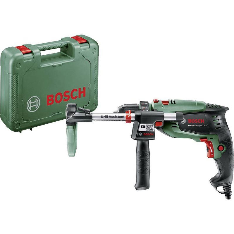 Foto van Bosch home and garden universalimpact 700 1 snelheid-klopboormachine 701 w incl. koffer, incl. boorassistent