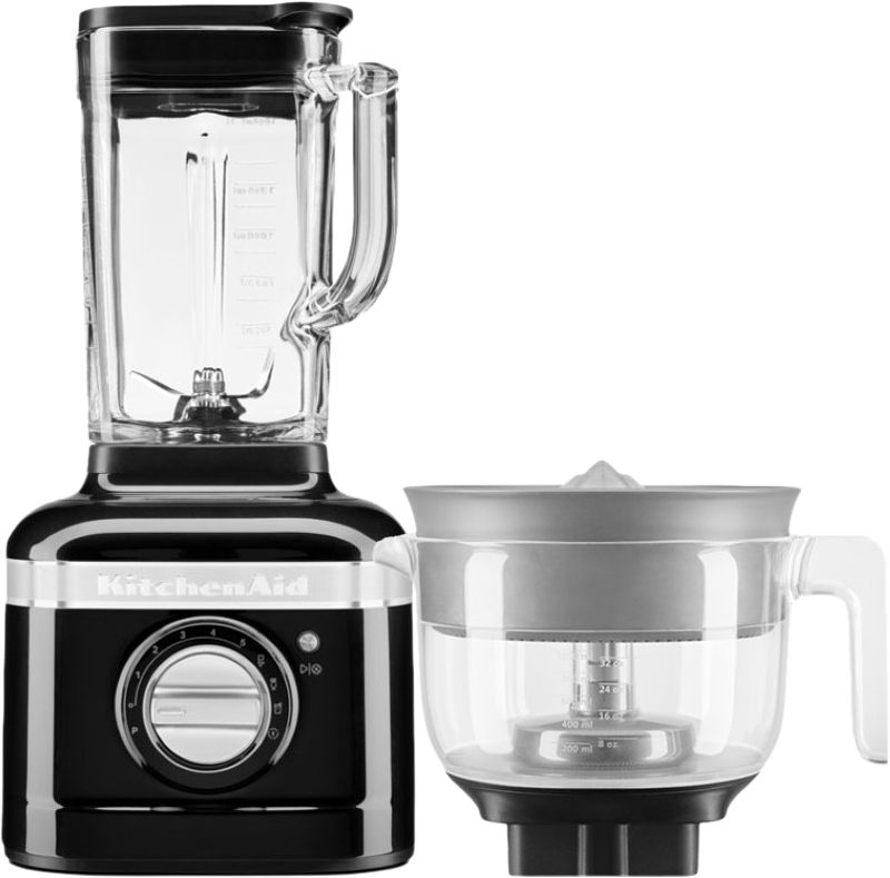 Foto van Kitchenaid artisan k400 5ksb4026eob onyx zwart + citruspers opzetstuk