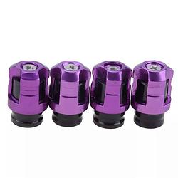Foto van Tt-products ventieldoppen screw-on purple aluminium 4 stuks paars