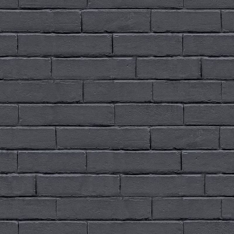 Foto van Good vibes behang chalkboard brick wall zwart en grijs