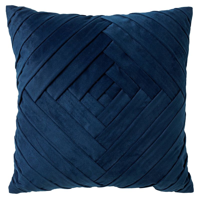 Foto van Dutch decor philly - sierkussen velvet insignia blue 45x45 cm - blauw - blauw