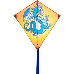 Foto van Invento eenlijnskindervlieger eddy dragon 68 cm geel/blauw