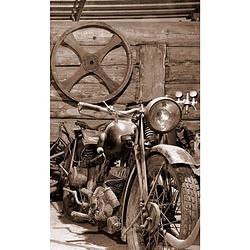 Foto van Dimex vintage garage vlies fotobehang 150x250cm 2-banen