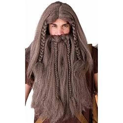 Foto van Fiestas guirca pruik viking beard synthetisch bruin one-size