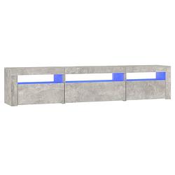 Foto van Vidaxl tv-meubel met led-verlichting 195x35x40 cm betongrijs