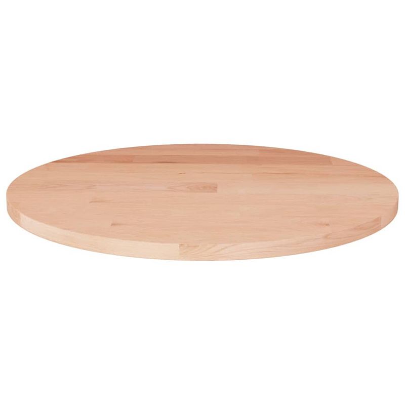 Foto van Vidaxl tafelblad rond ø40x1,5 cm onbehandeld massief eikenhout