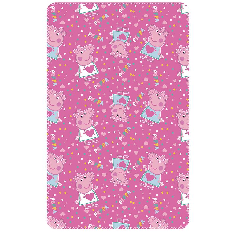 Foto van Nickelodeon fleecedeken peppa pig junior 150 x 95 cm polyester roze