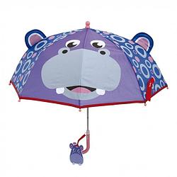 Foto van Fisher-price paraplu nijlpaard paars/blauw 80 cm