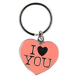 Foto van Valentijn cadeautje roze sleutelhanger i love you - sleutelhangers